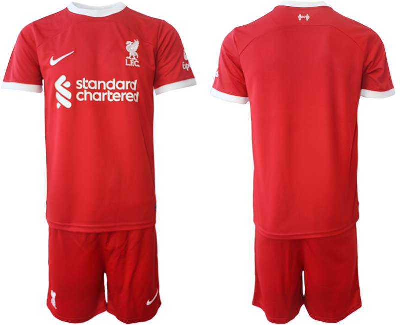 Men 2023-2024 Club Liverpool home blank red Soccer Jersey
